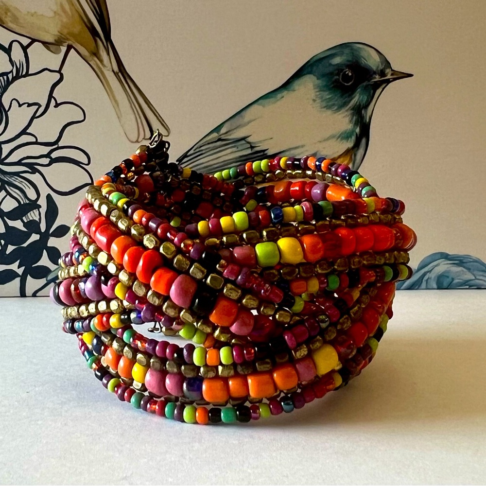 Hand Beaded Cuff Bracelet